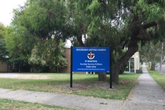 The new sign on Dalgetty Road corner