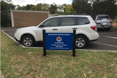 The new sign on Haldane Street corner