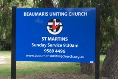 New sign on Dalgetty Road corner