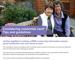 Uniting AgeWell Community Information Session