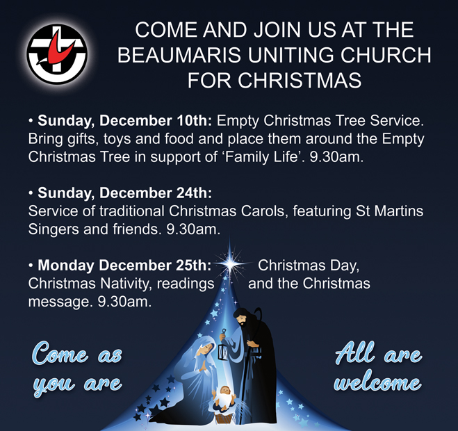 Christmas Events at the Beaumaris Uniting Church December 2023